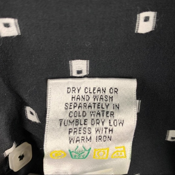 Bugatchi Black and White Button Down Shirt M - Picture 7 of 13